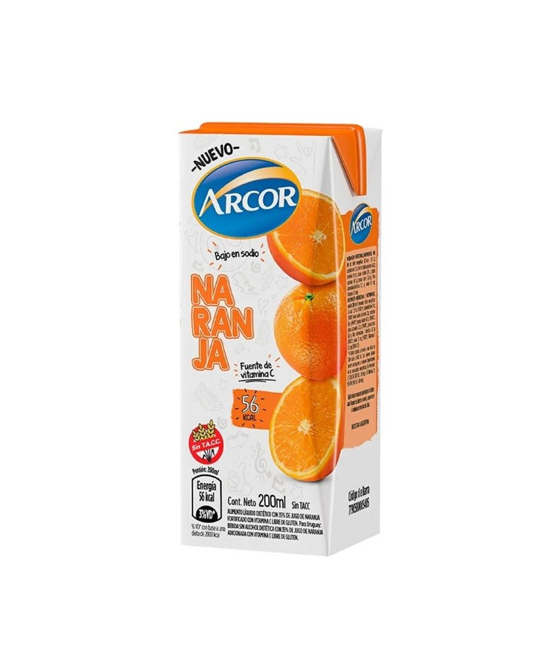 Jugo Arcor 200 Cc Naranja