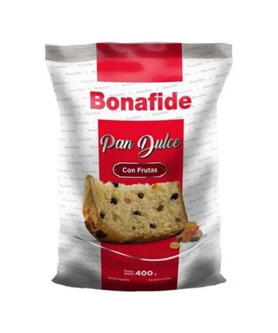 PAN DULCE BONAFIDE 400G FRUTA