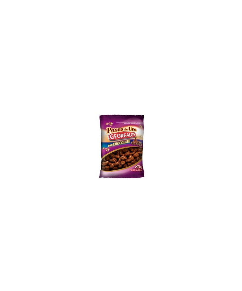 PASAS DE UVA C/CHOCOL.80 GR. GEOR