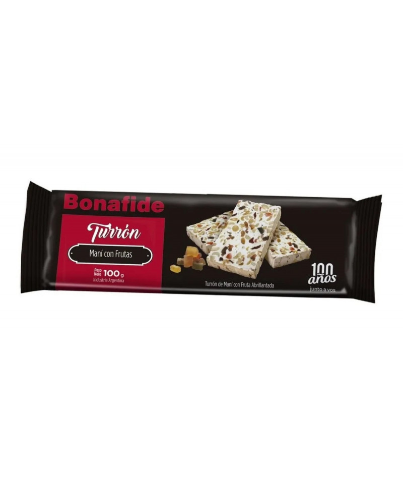 TURRON BONAFIDE 100G MANI/MIEL