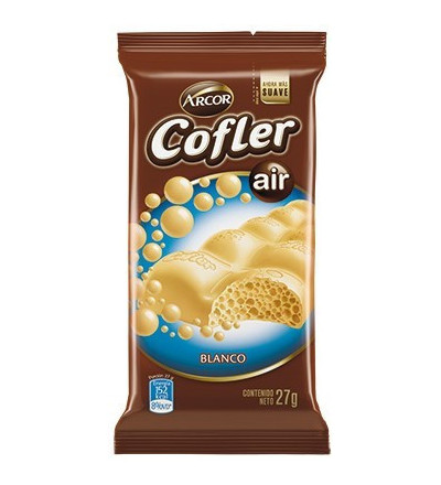 CHOCOLATE COFLER 27 GR.AIREADO BLANCO