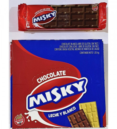 CHOCOLATE CELOFAN MISKY 50GR LECHE*C/U